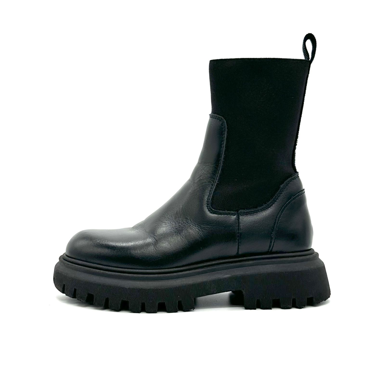 MONCLER モンクレール レザー ブーツ キッズ プチ・ノイエ チェルシー