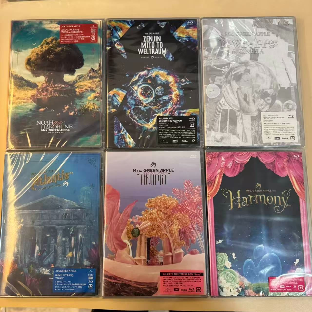 Mrs. GREEN APPLE Blu-ray 6作品未使用 未開封】 Mrs. GREEN APPLE 通常盤初回限定盤 Blu-Ray 6作品~【送料