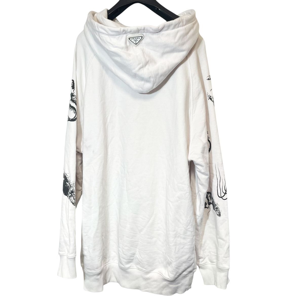 中古】PRADA プラダ 22SS トライアングルロゴ フーディ UJL12A S221