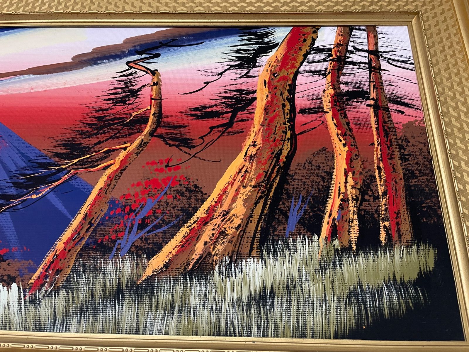 富士山赤富士 古い立体画 日本風景画 - メルカリ