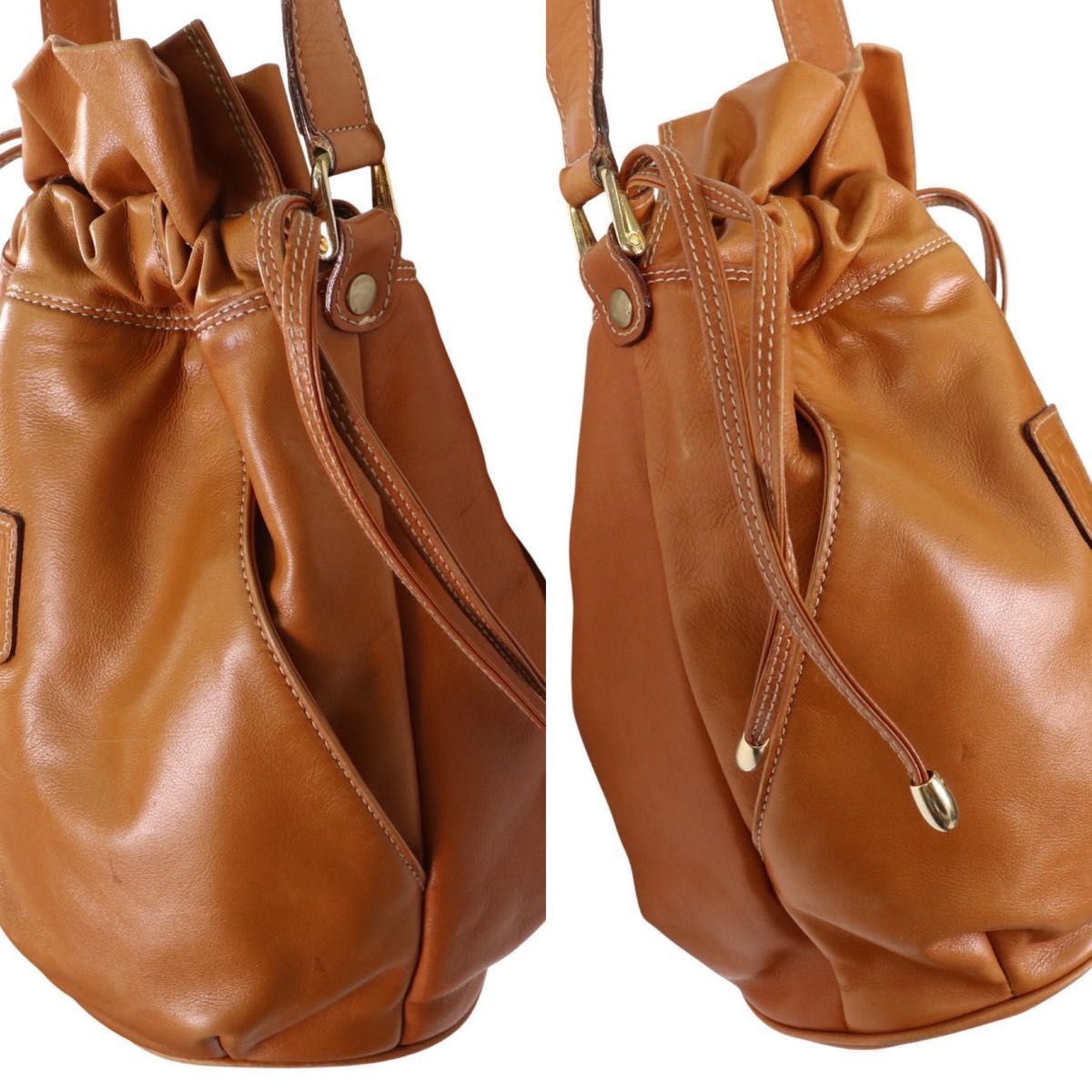 Celine セリーヌ　ショルダーバッグ　巾着バッグ　ヴィンテージバッグ 中古・古着通販】CELINE (セリーヌ) 巾着ショルダーバッグ ブラック