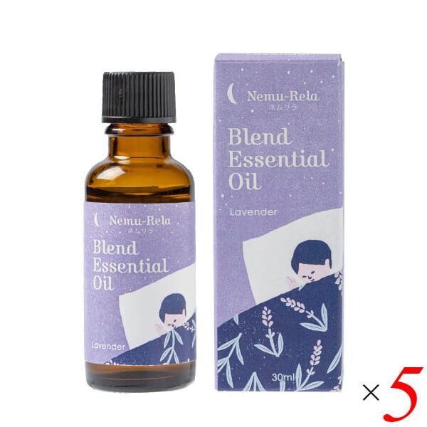 セール，高品質 生活の木 ネムリラ ブレンド精油 ラベンダー30mL 5本セット アロマオイル エッセンシャルオイル カモマイル ボディミスト