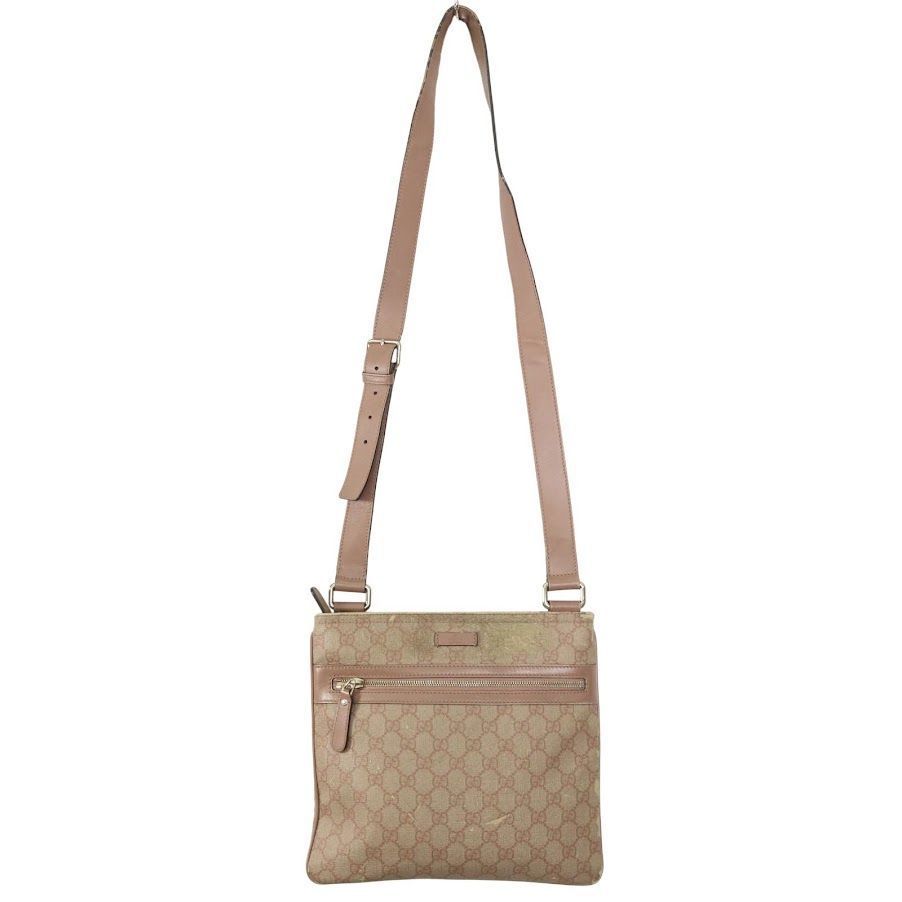 美品 グッチ GGスプリーム PVC レザー ショルダーバッグ クロスボディ グッチ GGスプリーム PVC レザー ショルダーバッグ クロスボディ