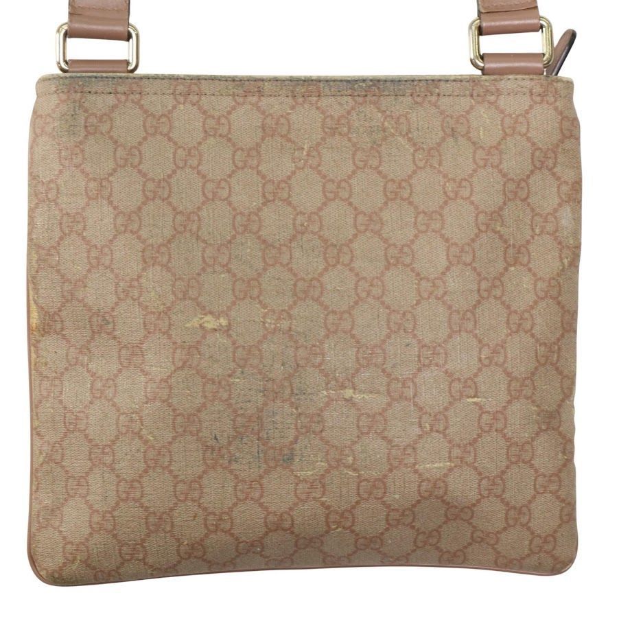 美品 グッチ GGスプリーム PVC レザー ショルダーバッグ クロスボディ GUCCI ショルダーバッグGG柄スプリームレザーPVC