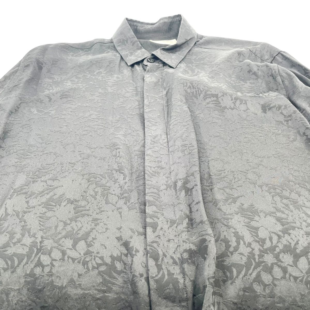 サンローラン　シルク　シャツ　長袖　シャツ サンローランパリシルクシャツ