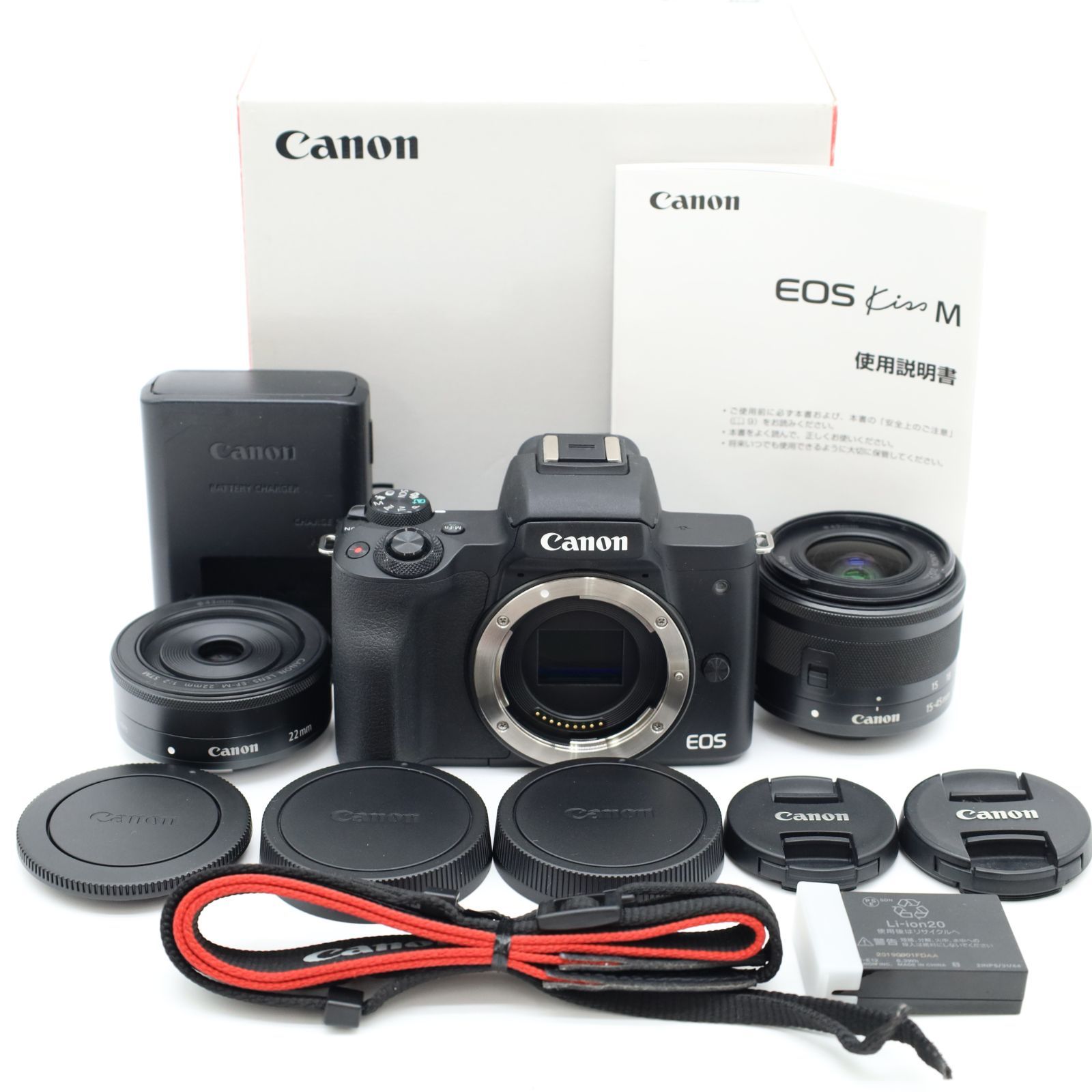 □ほぼ新品□ Canon（キヤノン） EOS Kiss M ダブルズームキット
