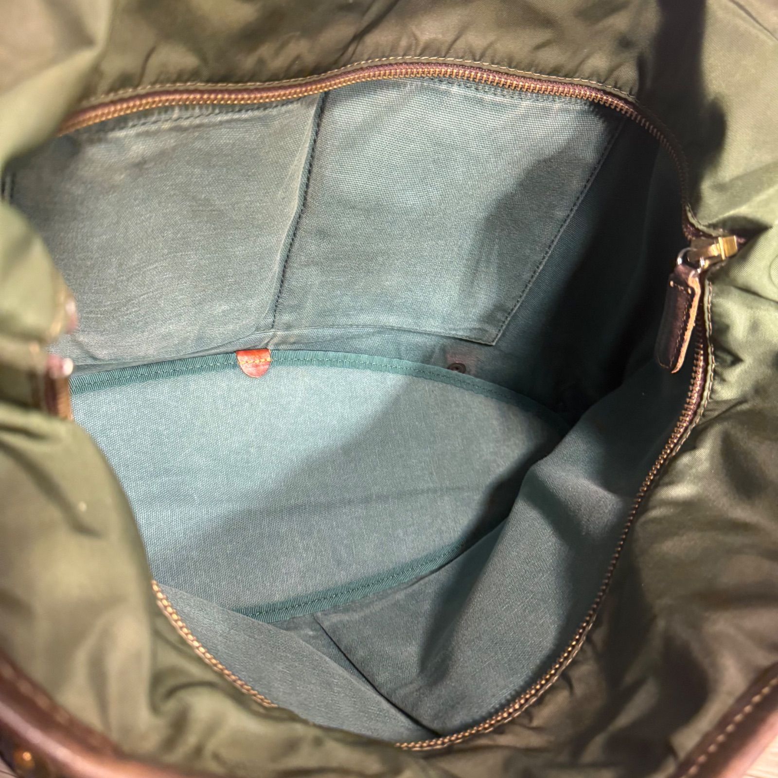 ✨Felisi フェリージ 9236 ナイロン レザー トートバッグ カーキ