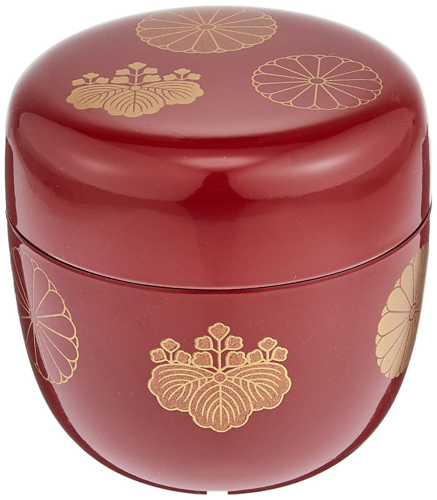 在庫処分】高台寺蒔絵 33-4804 2.2棗(中蓋付)朱 山中漆器 - 中谷兄弟