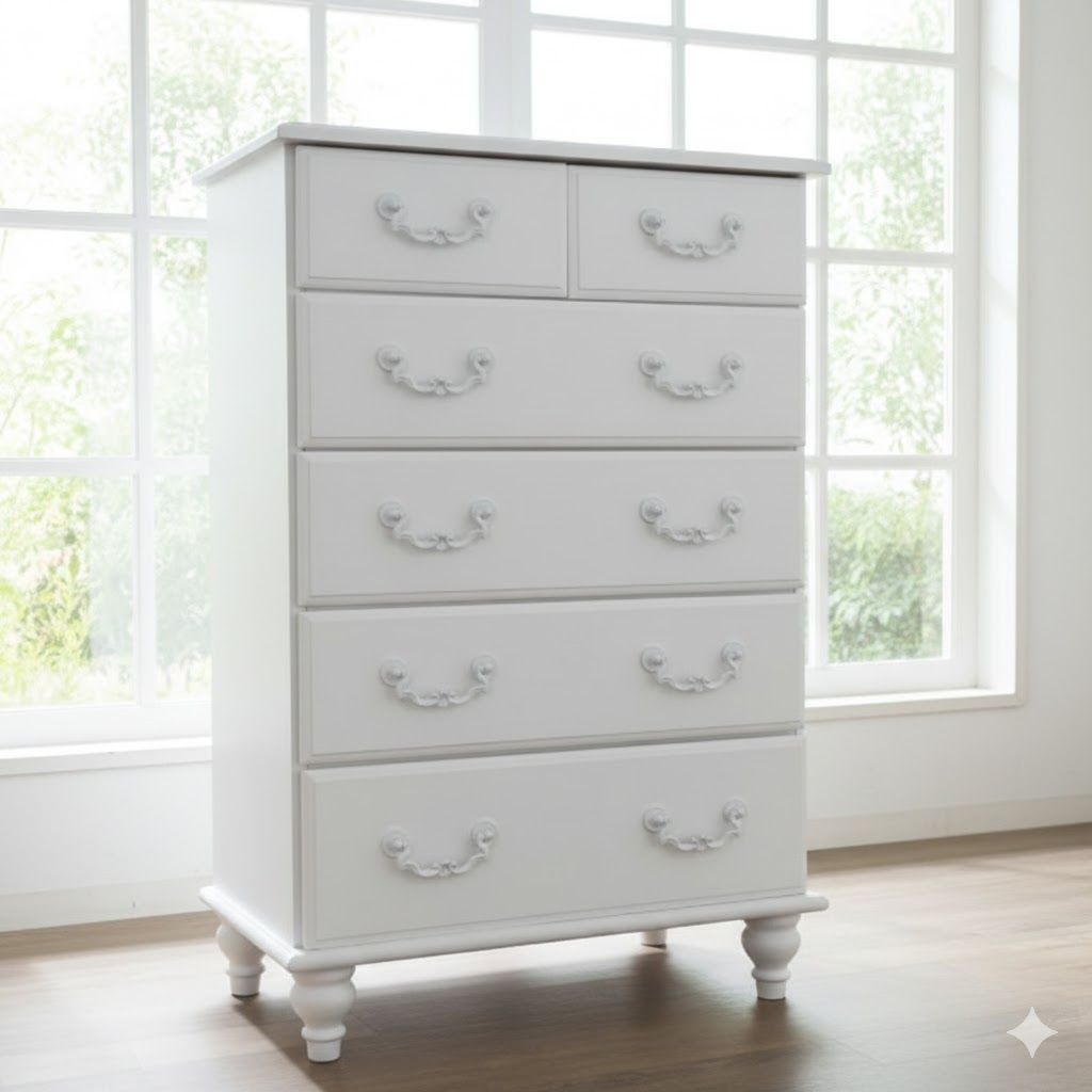 【新品・未使用】　　　チェスト　ヨーロピアン調　 幅60ｃｍ 送料無料！ E チェスト ヨーロピアン調 5段6杯 幅60cm 最下段レール