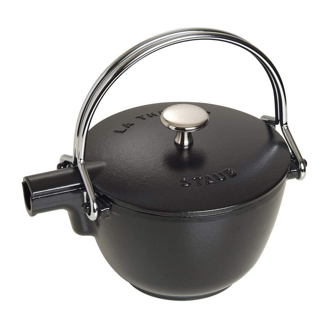 【数量限定】staub ラウンドティーポット ブラック 40509-421(1650023)