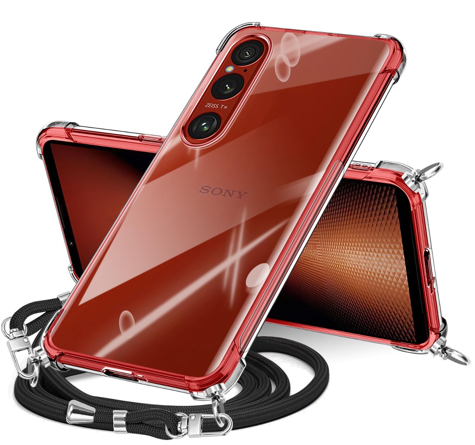 ケース ショルダー 耐衝撃 クリア iPhone 軽量 薄型 TPU 透明 縄掛けケース : カバー 紐付き iPhone16 斜めがけ airケース