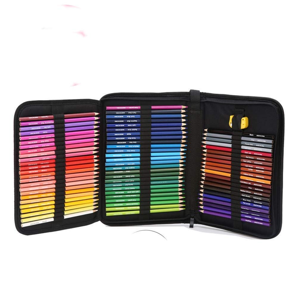 油性色鉛筆 セット 大容量収納バック 塗り絵 スケッチ用 アート鉛筆 携帯便利 ギフト プレゼント