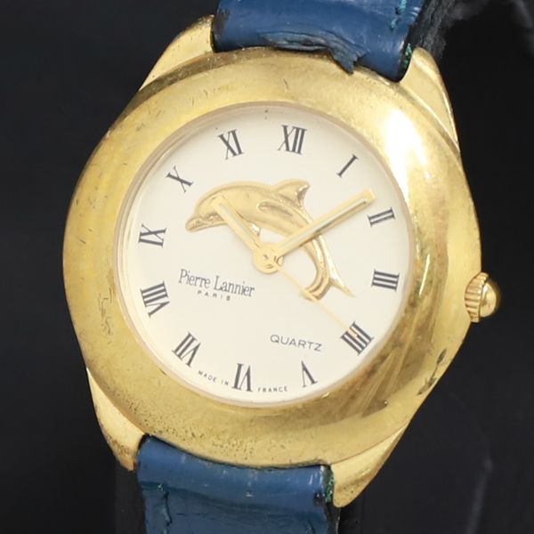【中古】大洋ホエールズ_腕時計 ピエールラニエ×エリゼ クオーツ レディース 腕時計 スケルトン 革