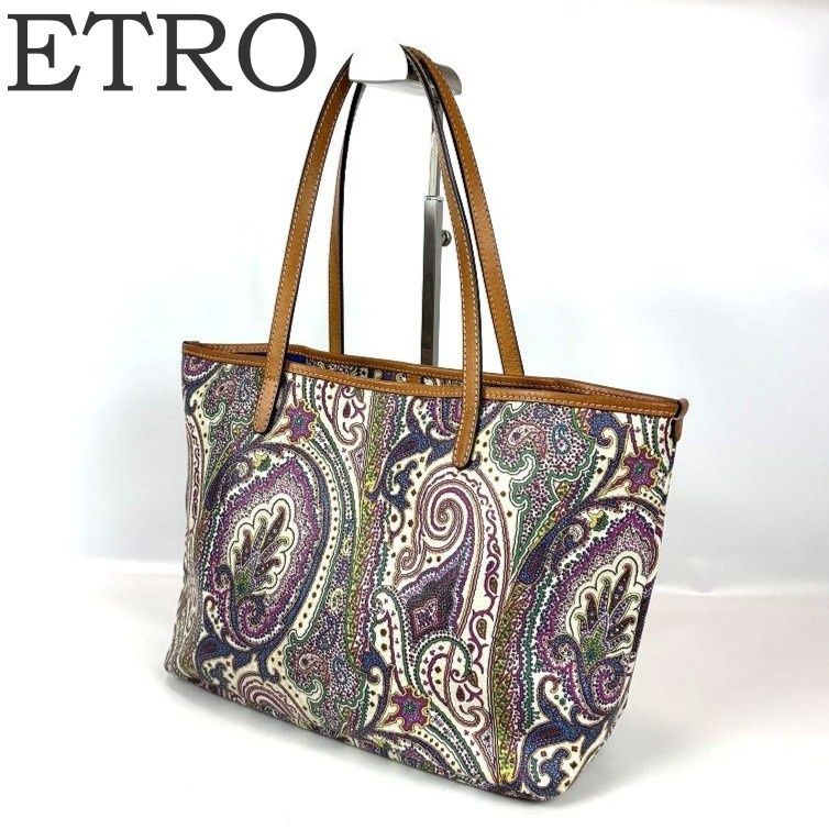 良品 ETRO エトロ ペイズリー柄 トートバッグ ショルダーバッグ