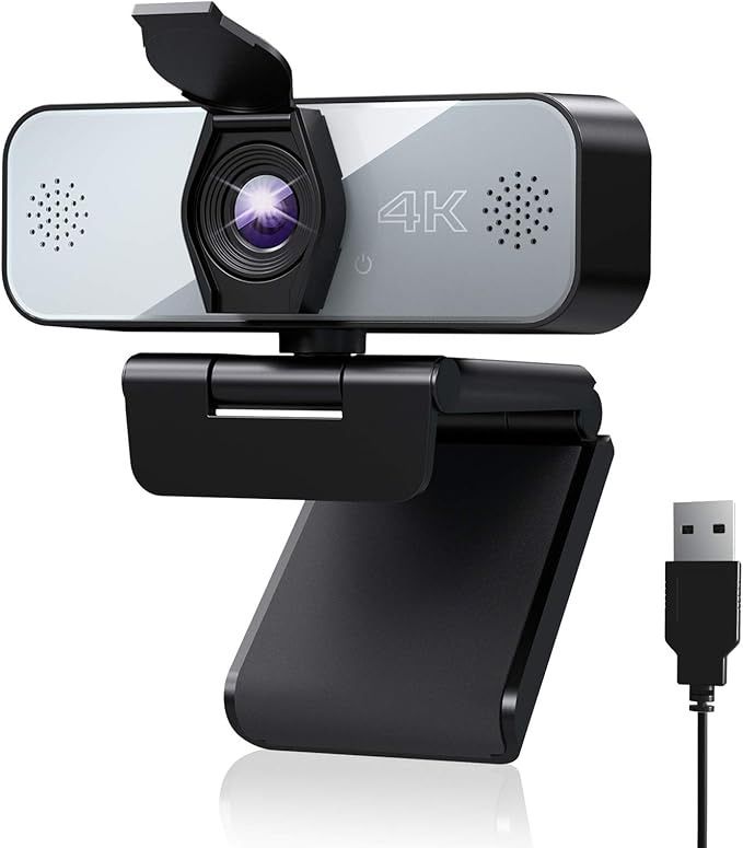4K UHD WEBカメラ高画質 1300万画素 115度広角自動光補正三脚付き webカメラ 4K 800万画素 KENUO ウェブカメラ 広角 マイク内蔵 自動調光