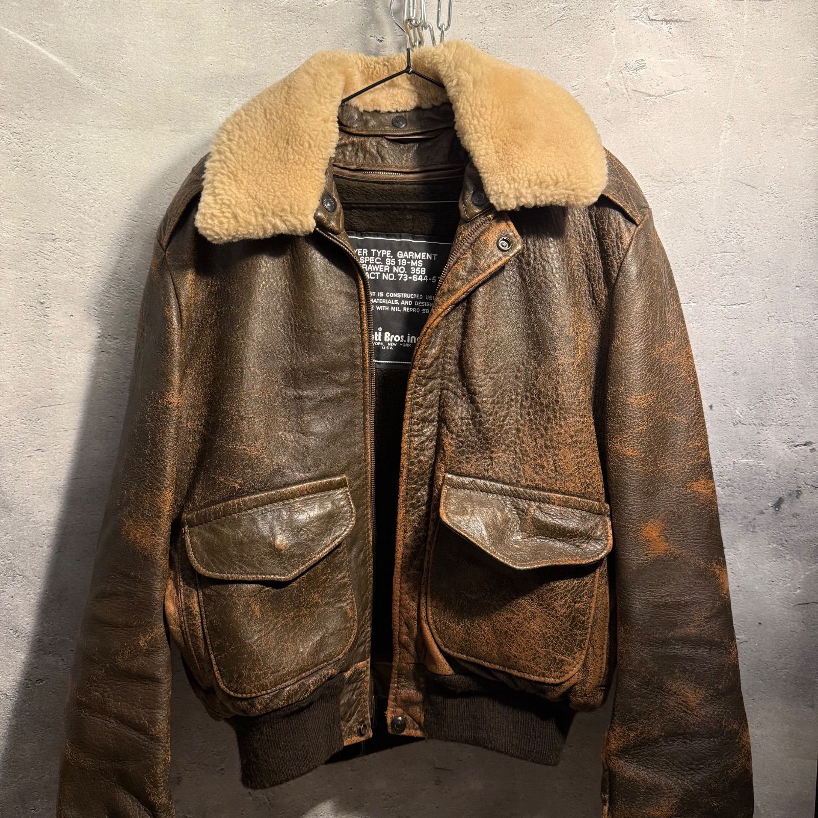 Schott ショット G-1 革ジャン　ヴィンテージ　中古 中古・古着通販】Schott (ショット) G-1 レザージャケット ブラウン