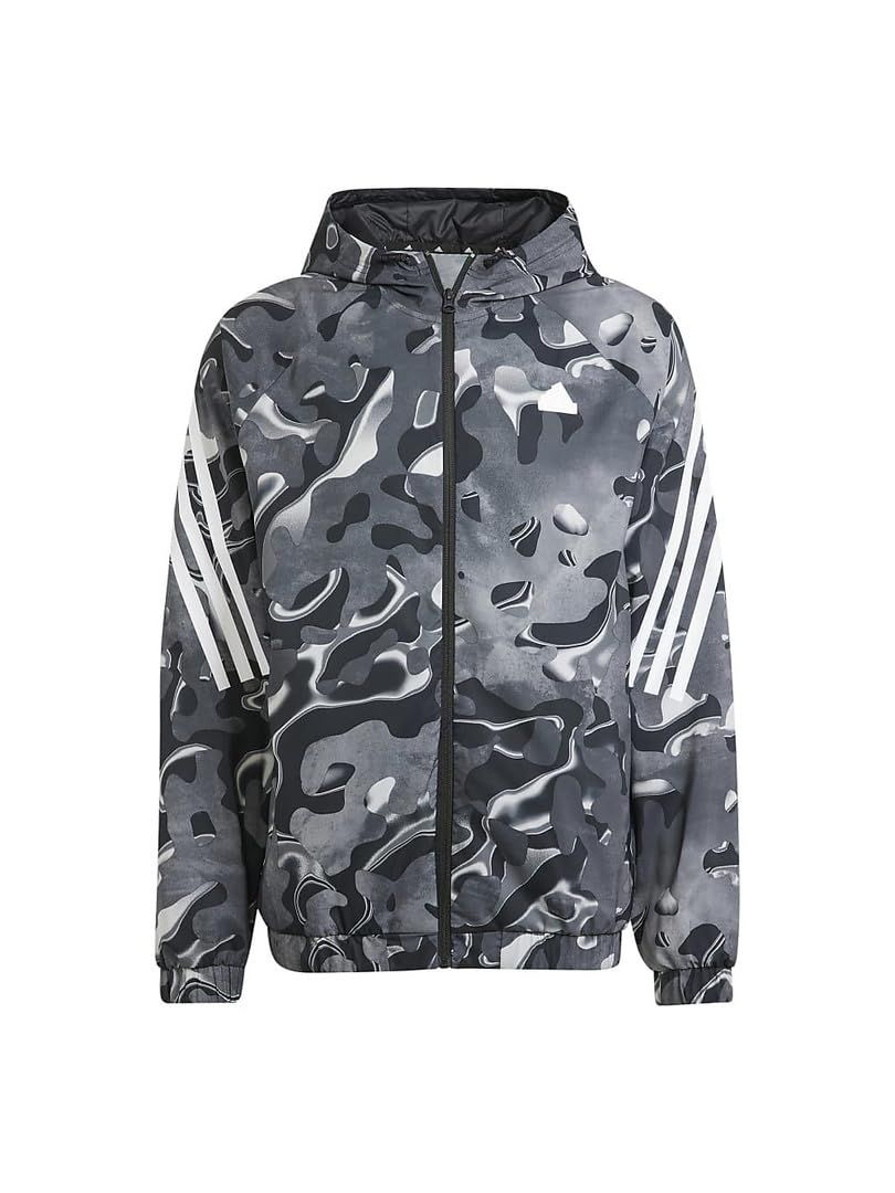 アディダス] パーカー フューチャー アイコン 総柄プリント フルジップ
