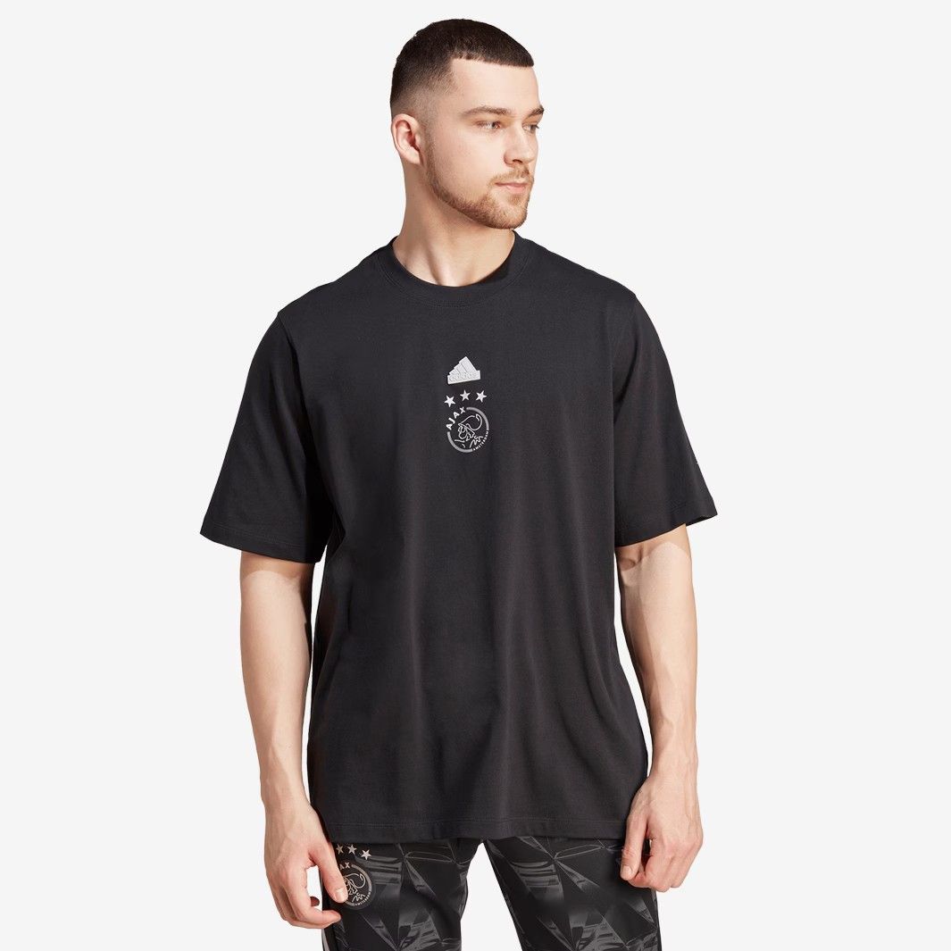 AJAX adidas 黒シャツ サッカー　アヤックス AJAX adidas 黒シャツ サッカー アヤックス 公式 Ajax T-Shirts | DAZN