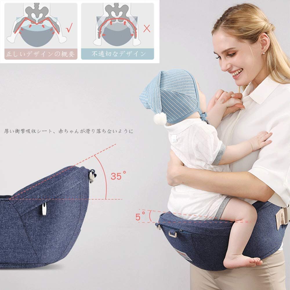 多機能抱っこ紐 12 way ベビーキャリア ヒップシート ウエストキャリー分離可 新生児から3歳まで 通気性 3 D低反発座面