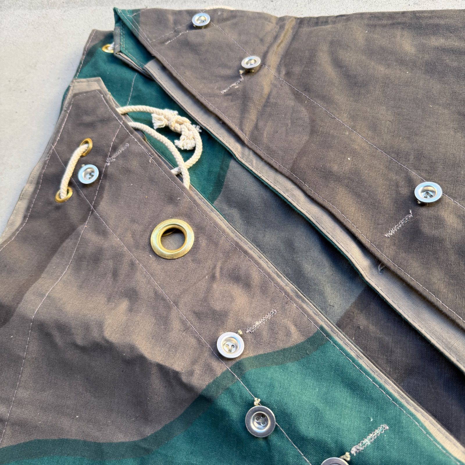 デッドストック 40s 50s スウェーデン軍幕 ポンチョ テント ツェルト