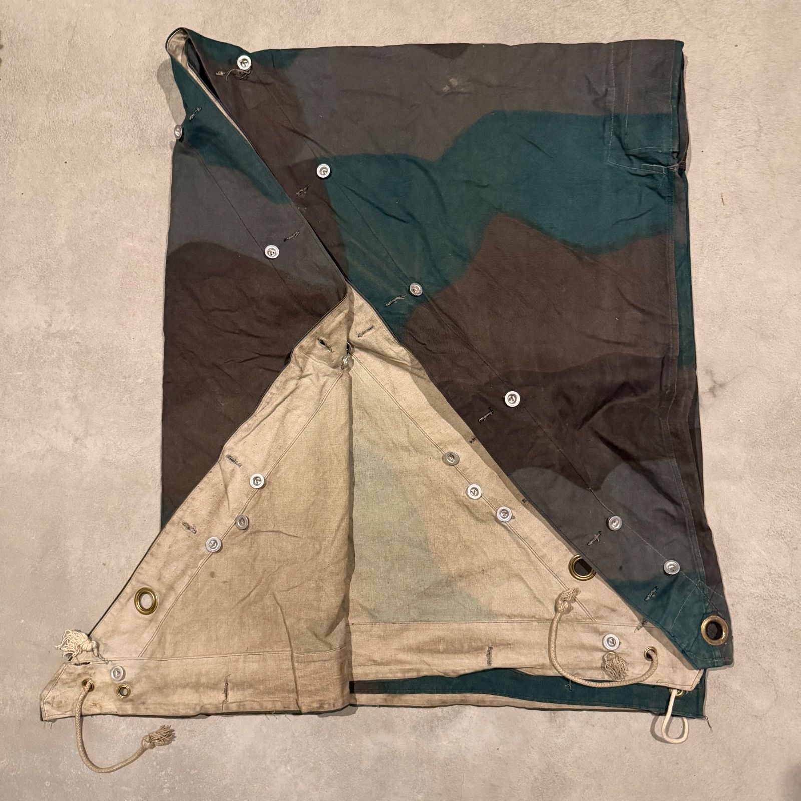 used 40s 50s スウェーデン軍幕 ポンチョ テント ツェルトバーン