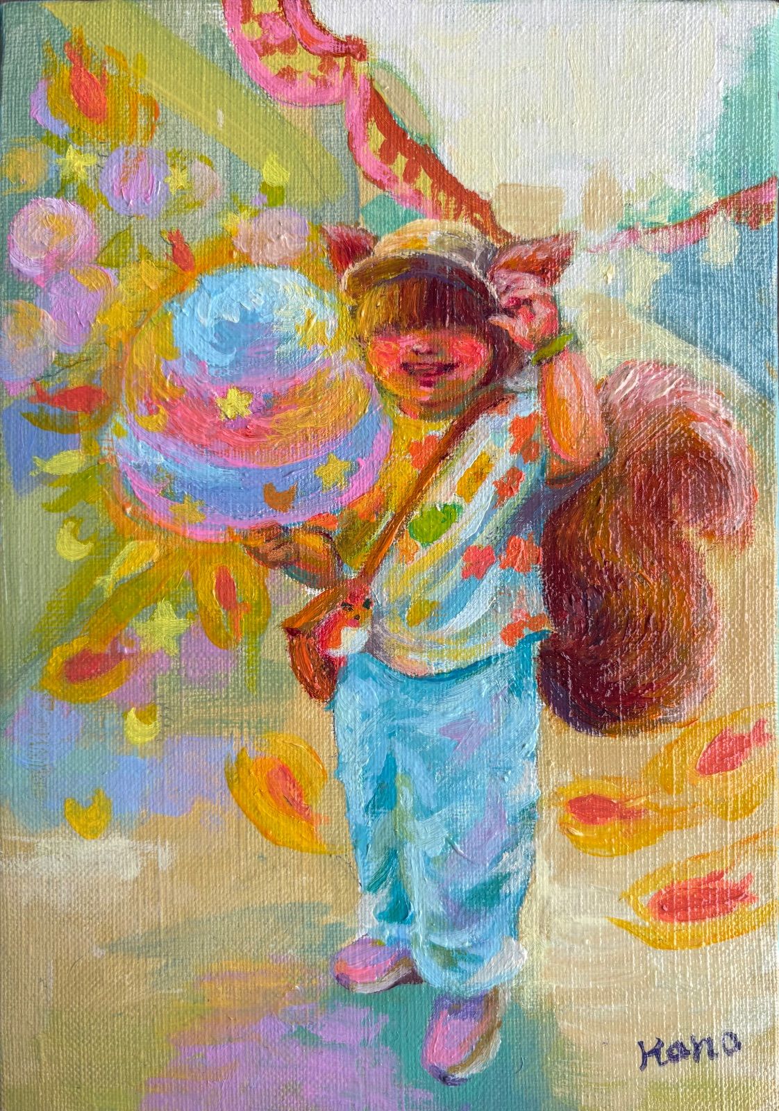 アート・写真 「cotton candy」/油彩/キャンバス/SM/22.7cm × 15.8cm/原画