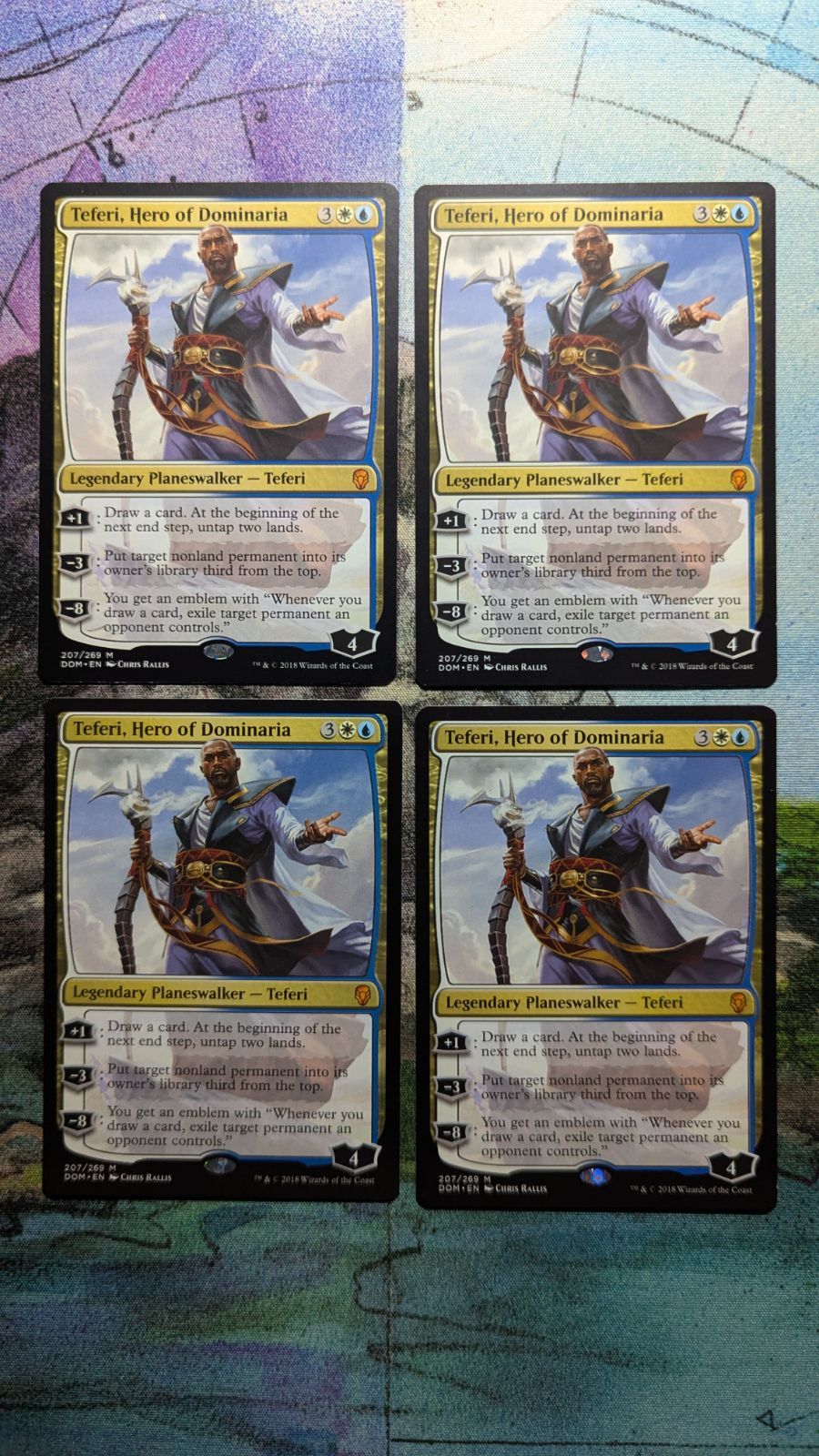 mtg ドミナリアの英雄、テフェリー　3枚セット mtg ドミナリアの英雄、テフェリー3枚セット