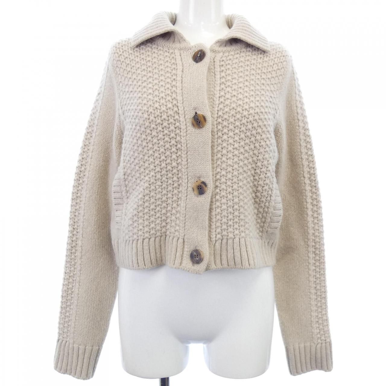 フォクシーカーディガン 美品 FOXEY フォクシー ウール カシミヤ ニットカーディガン 34282