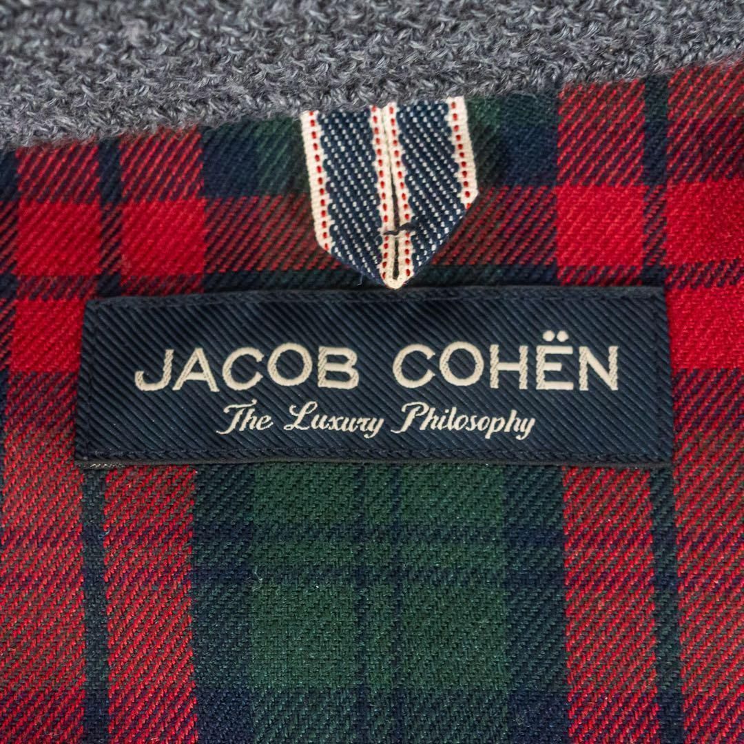 ☆希少☆JACOB COHEN レザージャケット カウレザー チェック柄 - メルカリ