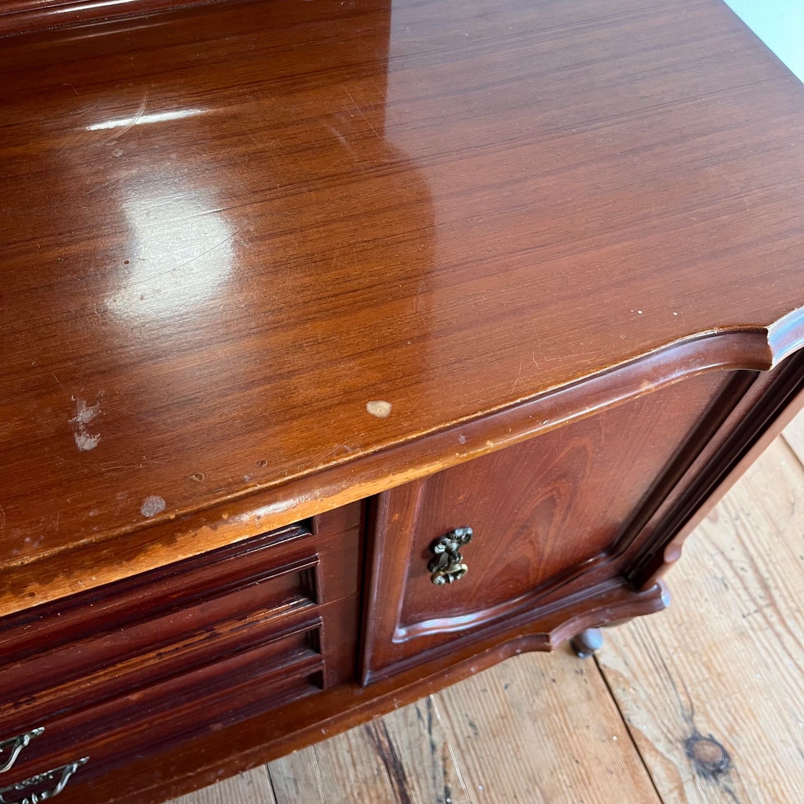 アンティーク ドレッサー 鏡台 古家具 化粧台 レトロ y415 - メルカリ