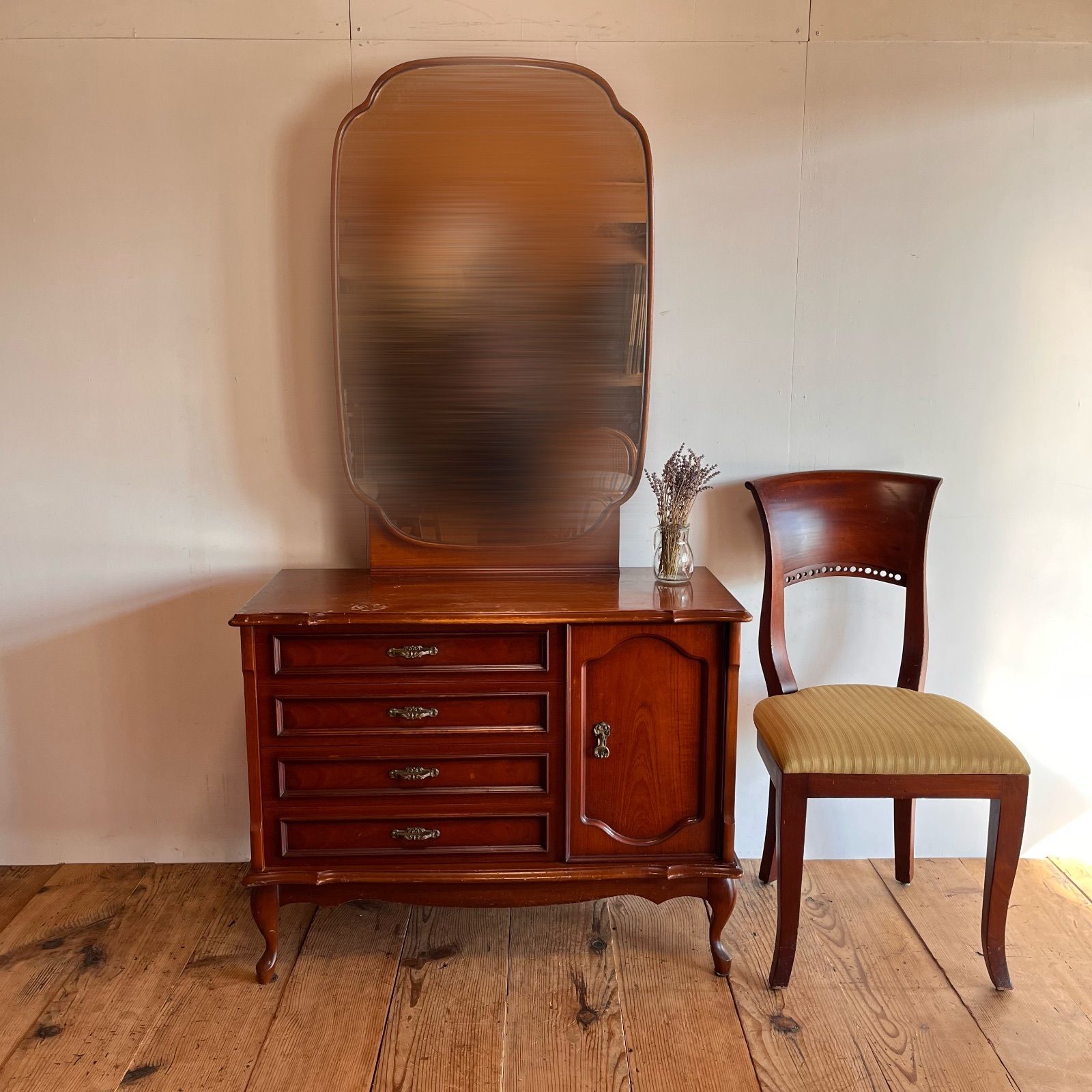 アンティーク ドレッサー 鏡台 古家具 化粧台 レトロ y415 - メルカリ