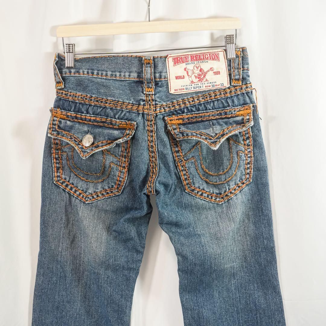 USA製 トゥルーレリジョン BILLY SUPER T デニム 極太ステッチ - メルカリ