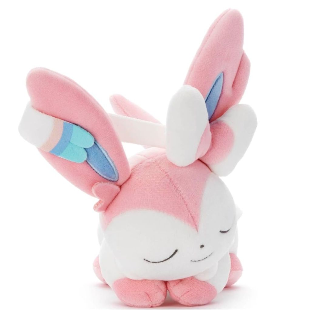 ポケモン ニンフィア ぬいぐるみ おやすみ 寝そべり リボン ピンク
