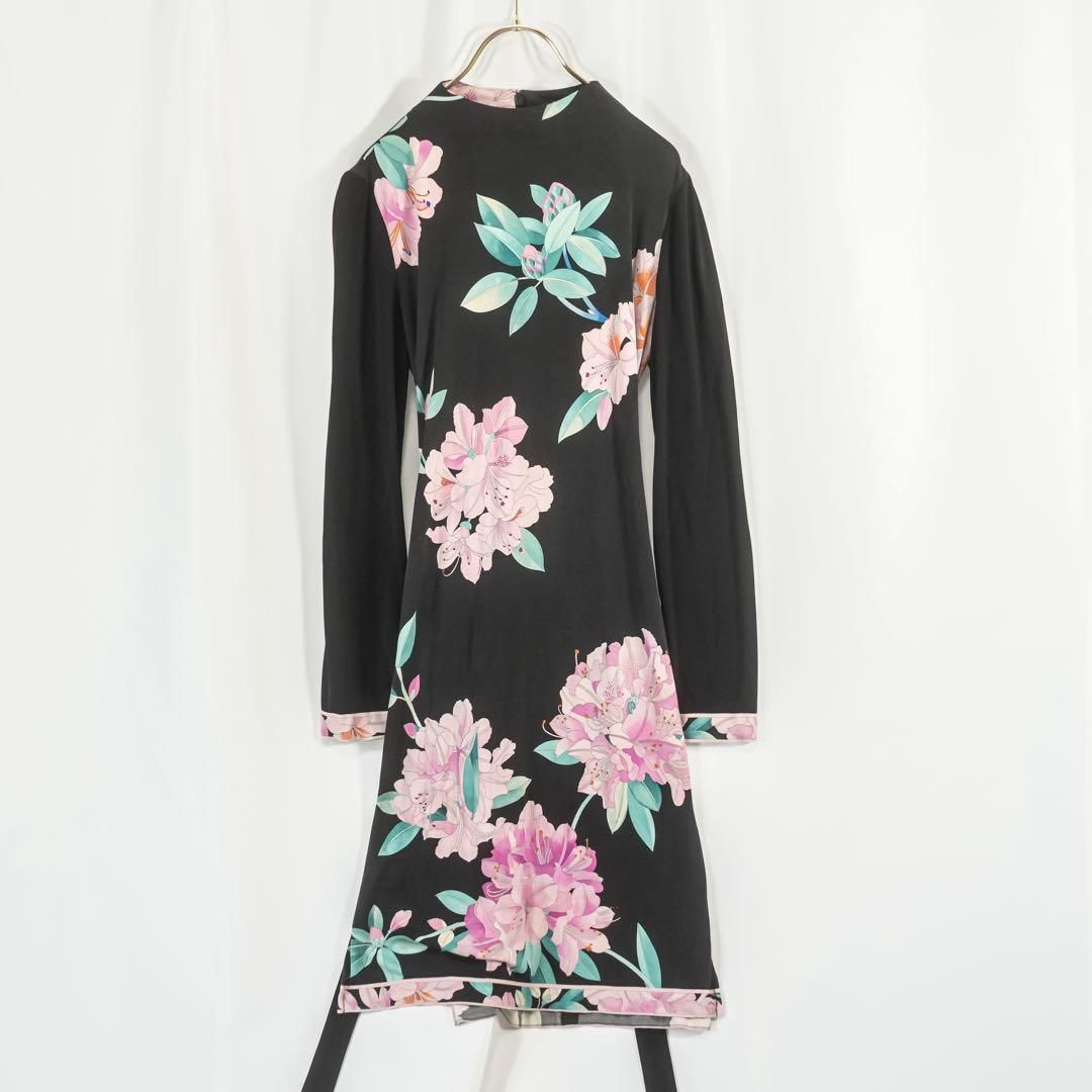 LEONARD PARIS ワンピース シルク 花柄 フラワー 最高級ライン - メルカリ