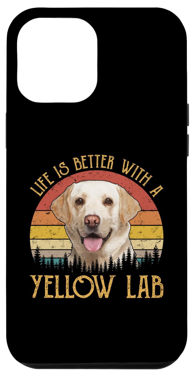 【数量限定】Pro 14 Max Life Is Better With A iPhone Yellow Lab Dog ラブラドールレトリバー スマホケース