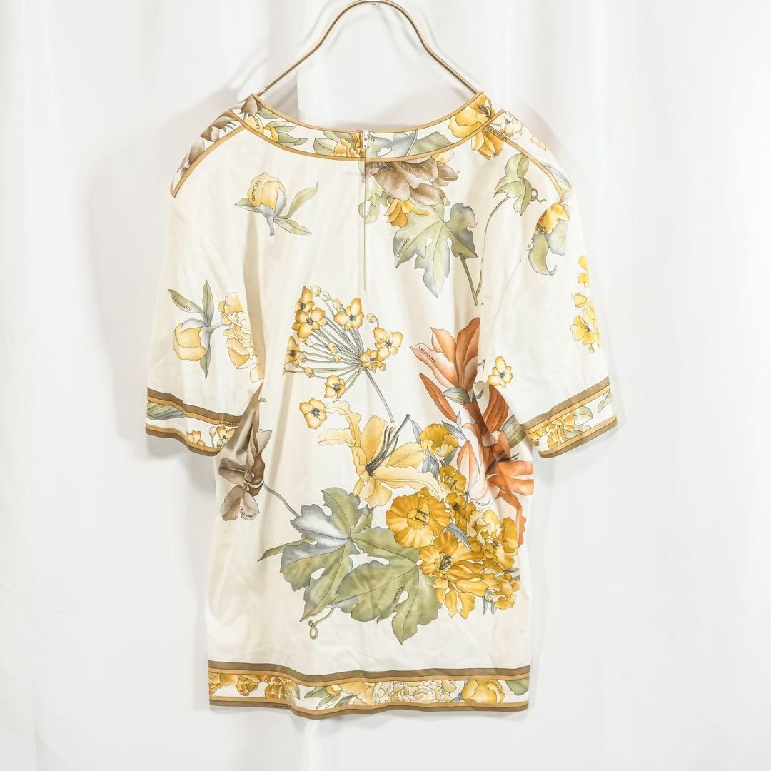 ☆希少☆ レオナール 花柄 セットアップ 長袖 半袖 スカート 3点 M