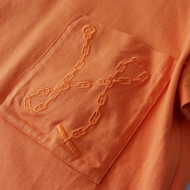 ★美品★エルメス リネンシャツ オレンジ 金ボタン 38 スリット ボックス ☆美品☆エルメス リネンシャツ オレンジ 金ボタン 38 スリット