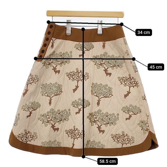 mina perhonen ミナペルホネンbloom スカート mina perhonen bloom na5617 定価44100円 サイズ36 アクリルコットン