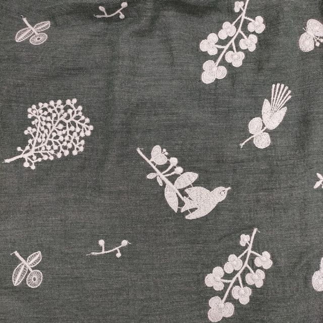 mina perhonen forest parade qa3872 コットンカシミヤシルク 刺繍