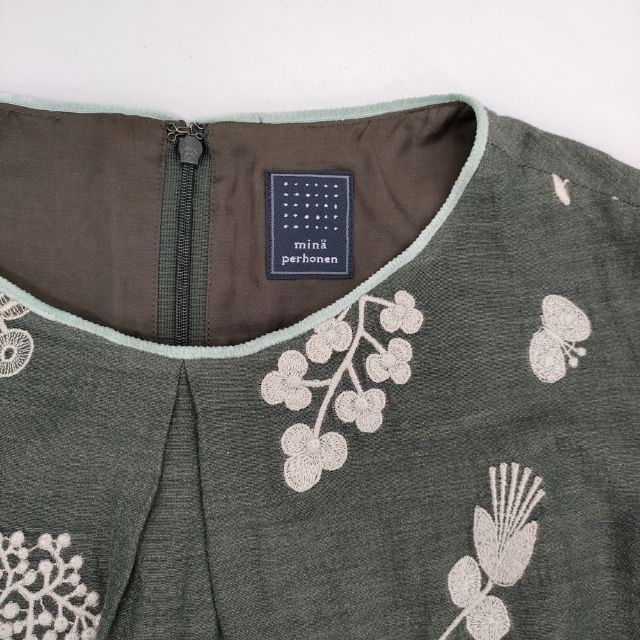 mina perhonen forest parade qa3872 コットンカシミヤシルク 刺繍