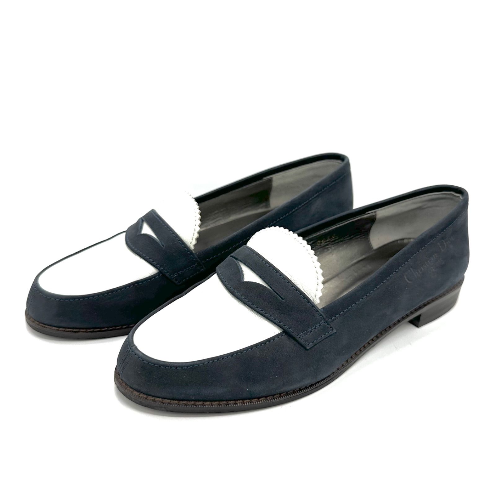 クリスチャンディオール　厚底　ローファー クリスチャンディオール DIOR CODE ディオール コード レザー