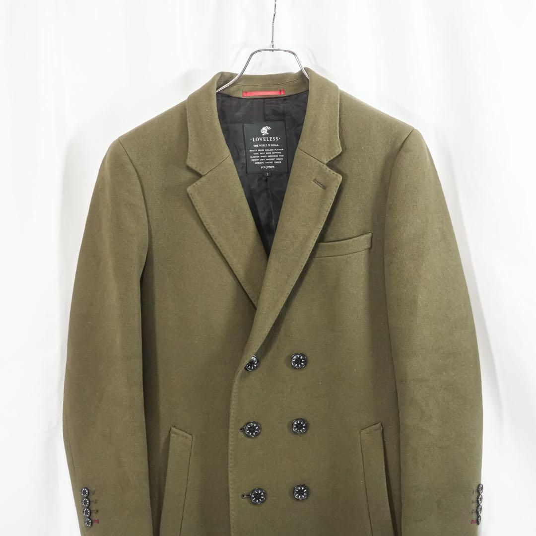 ☆美品☆LOVELESS ダブルチェスターコート スーパー100's ウール 2