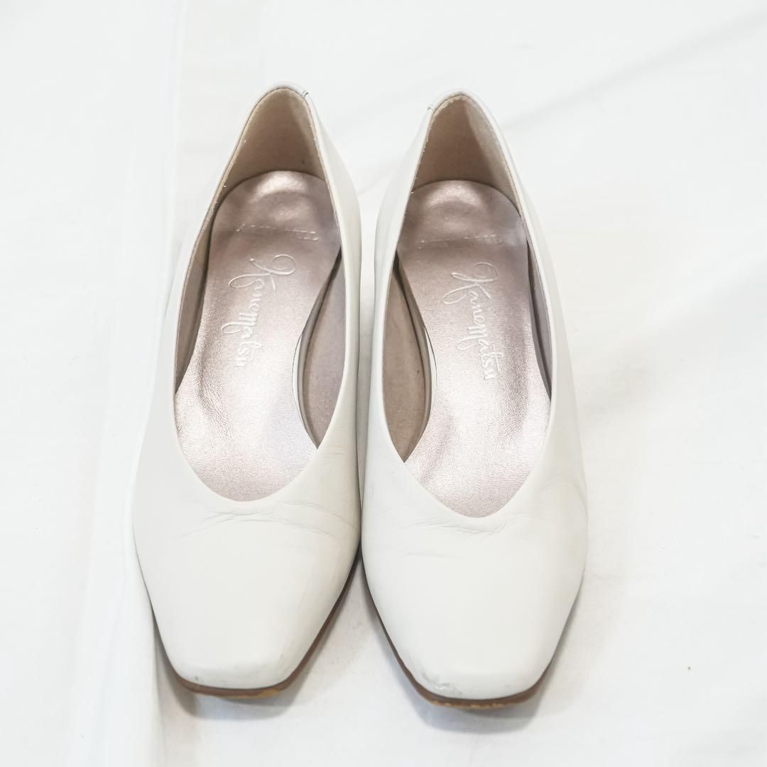 銀座かねまつ パンプス 白 AQUA BELL 21.5cm 雨の日OK - メルカリ