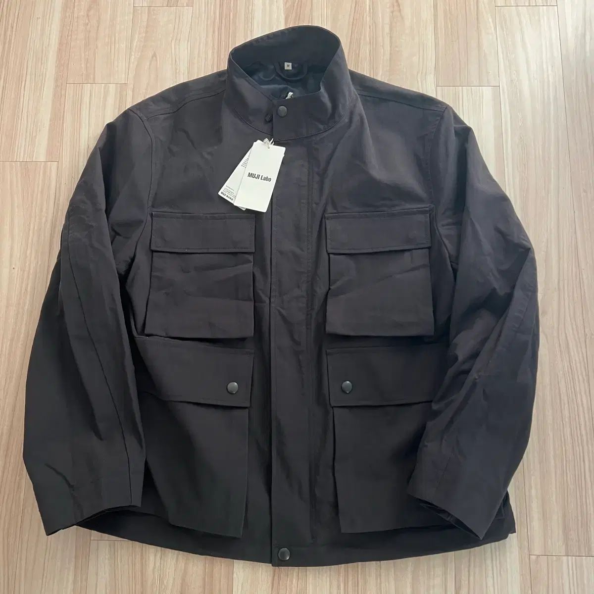 無地ラボ Muji Labo ナイロン ウォーク ブルゾン ブラック Mサイズ