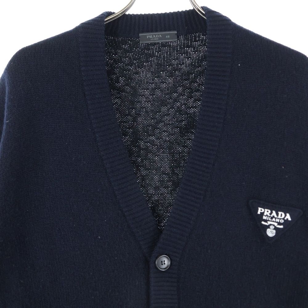 PRADA ネイビー ダブルジッパーカーディガン PRADA ネイビー ダブルジッパーカーディガン