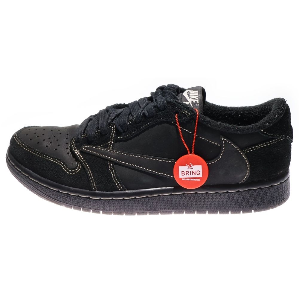  NIKE (ナイキ) ×TRAVIS SCOTT AIR JORDAN 1 LOW Black Phantom トラヴィススコット エアジョーダン 1 ブラックファントム ローカットスニーカー ブラック US8/26cm DM7866-001 スニーカー