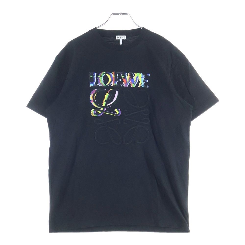【美品】LOEWE ロエベ 立体アナグラム 刺繍ロゴ 半袖 Tシャツ 即完売　黒 LOEWE (ロエベ) Anagram T-Shirt アナグラムロゴ刺繍 半袖Tシャツ