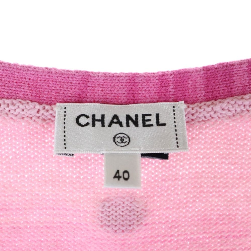 CHANEL (シャネル) ココマーク カシミヤ混 コットン Uネック