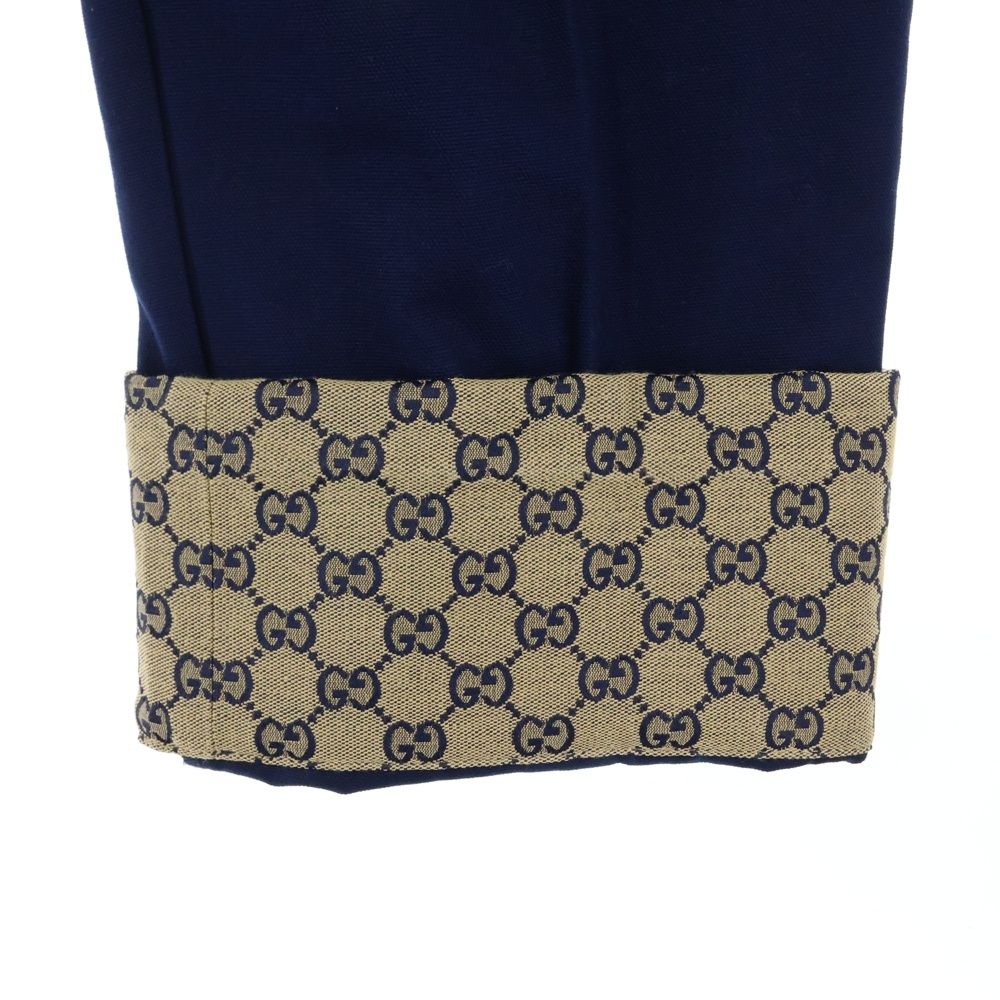 【新品】GUCCI グッチ GGキャンバス ショートパンツ ベージュ×ネイビー 新品】GUCCI グッチ GGキャンバス ショートパンツ ベージュ×ネイビー