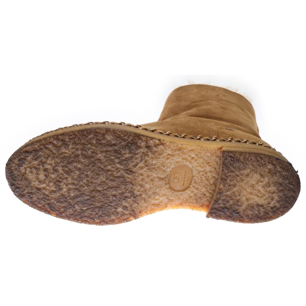 MT257 CHANEL シャネル ムートンショートブーツ ブラウン 茶色 MT257 CHANEL シャネル ムートンショートブーツ ブラウン 茶色 CHANEL